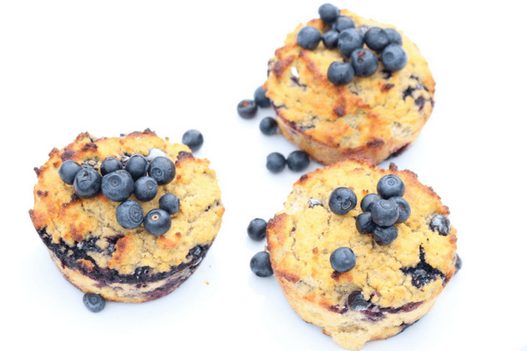 Blåbærmuffins med vanilje og havre som kan gis fra 6 måneder