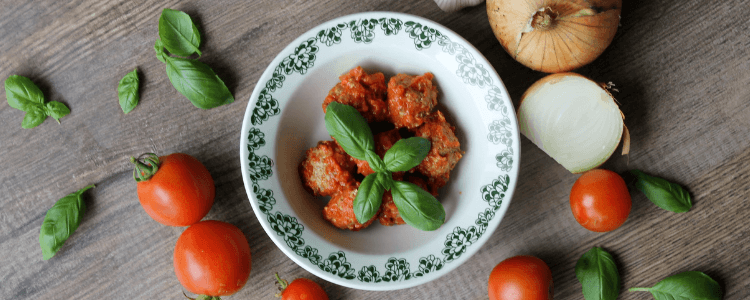 Greske kjøttboller med tomatsaus- kan gis fra 6 måneder
