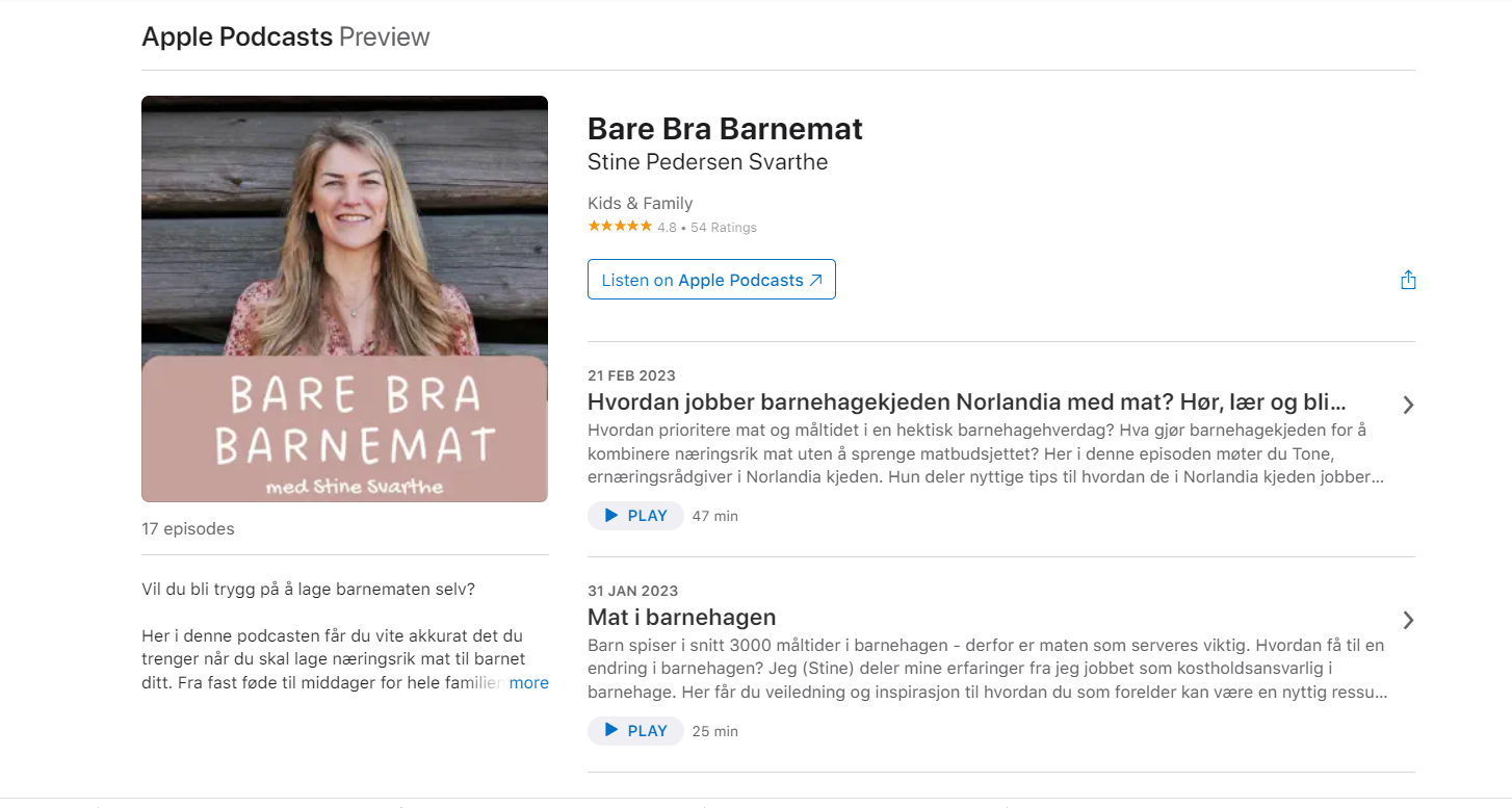 Bare Bra Barnemat