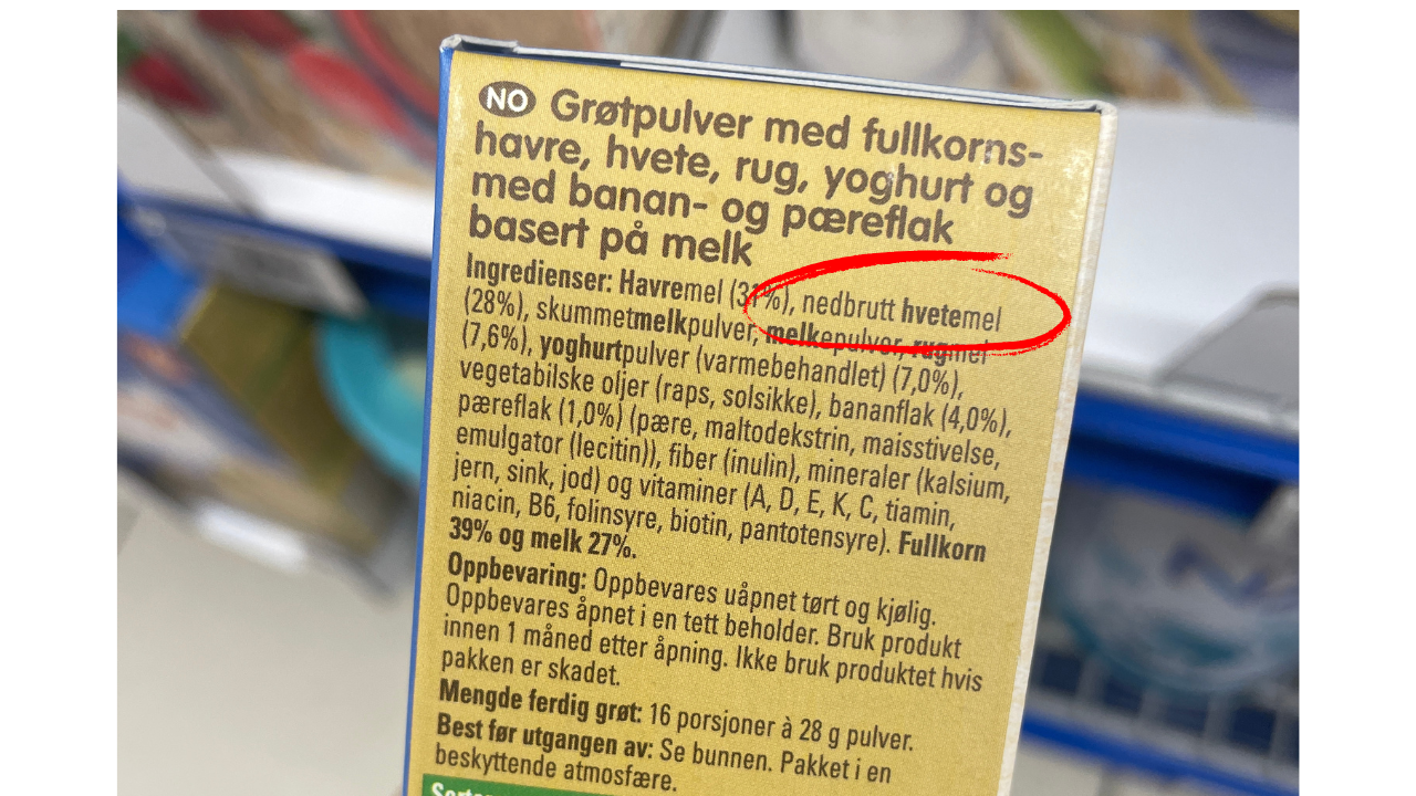 Bare Bra Barnemat - nedbrutt hvetemel