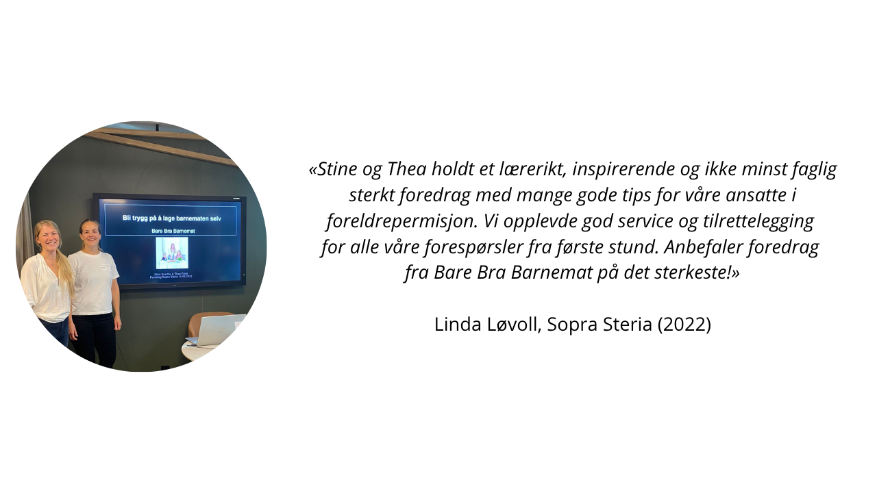 Foredrag for din bedrift med Bare bra Barnemat